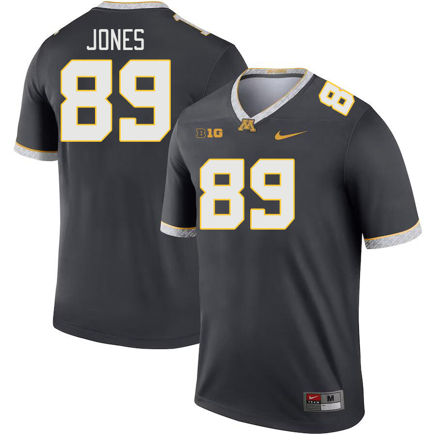 Men #89 Nathan Jones Minnesota Golden Gophers College Football Jerseys Stitched-Charcoal